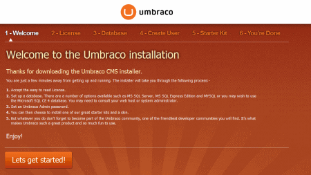 Umbraco Install 1