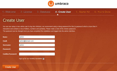 Umbraco Install 4