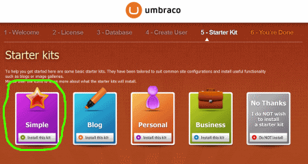 Umbraco Install 5